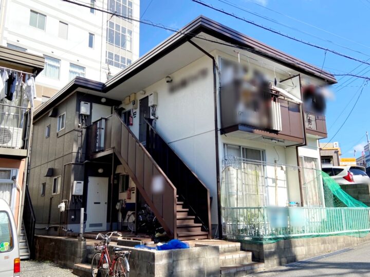 福岡県北九州市戸畑区アパートの屋根と外壁の塗装工事が完成